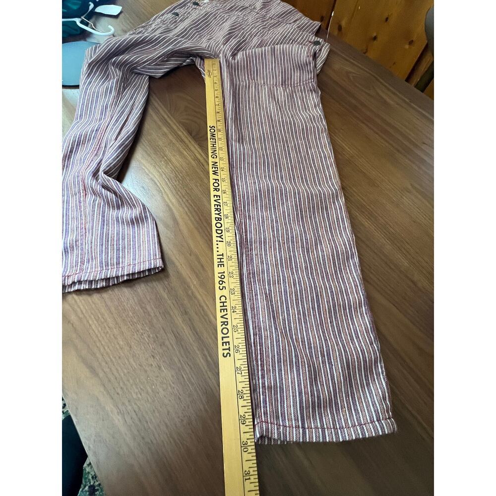 Purcell Workwear Cotton Striped Overalls Red White Utility Size 6 NWOT - Picture 9 of 9